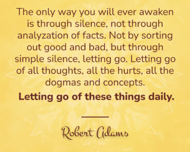 Awakening Through Silence